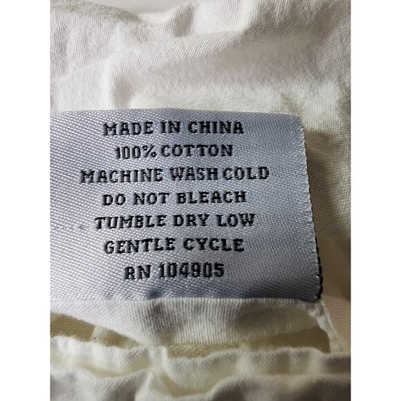 NICOLE MILLER HOME White Frayed Stripe STANDARD Pillow Shams - Set of 2 - Picture 10 of 10